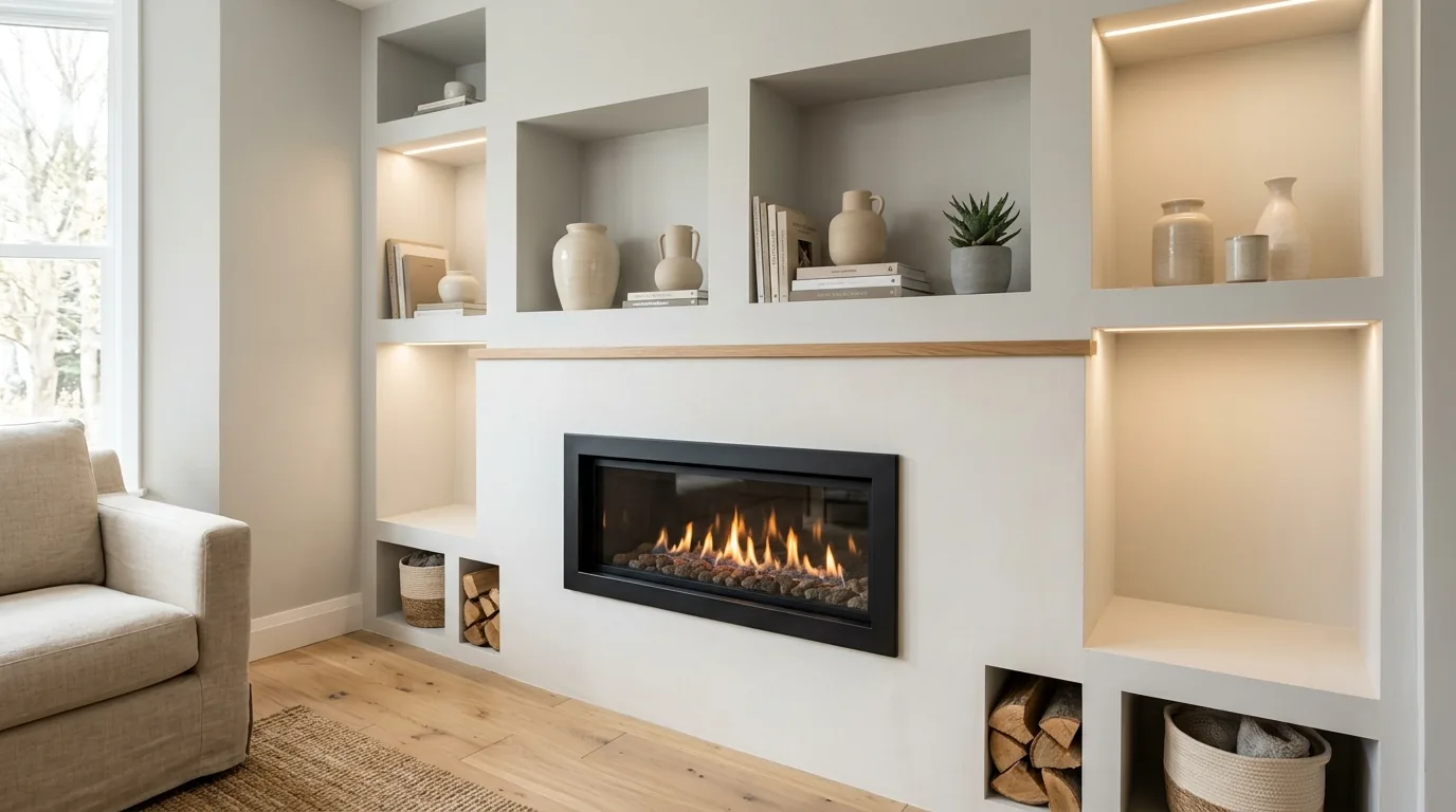 Improve lighting around the fireplace